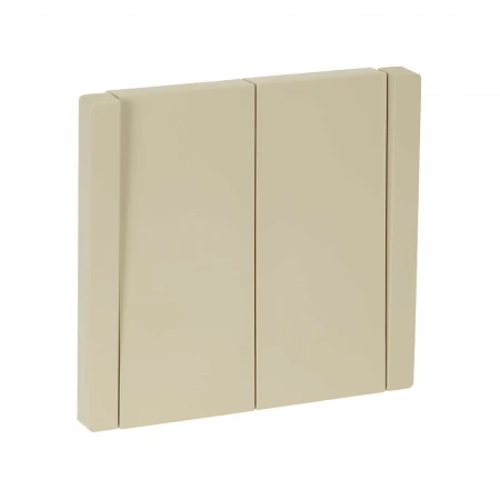 FORTE&PIANO Выключатель 2-клавишный проходной 10А FP407 ваниль IEK FP-V22-0-10-1-K10