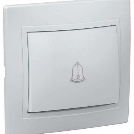 KVARTA Выключатель 1-клавишный кнопочный 10А ВСк10-1-0-КБ белый IEK EVK13-K01-10-DM