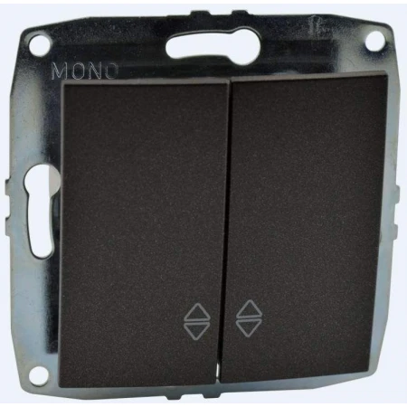 Выключатель Mono Electric Despina/ Larissa двухклавишный проходной графит 500-002023-111