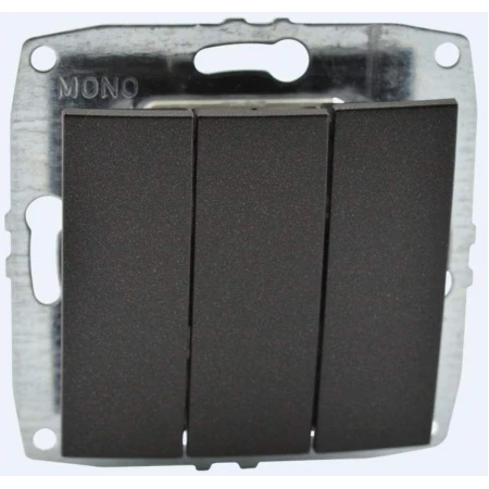 Выключатель Mono Electric Despina/ Larissa трехклавишный графит 500-002022-114