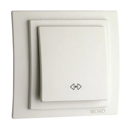 Выключатель Mono Electric Larissa одноклавишный перекресный слоновая кость 103-010125-112