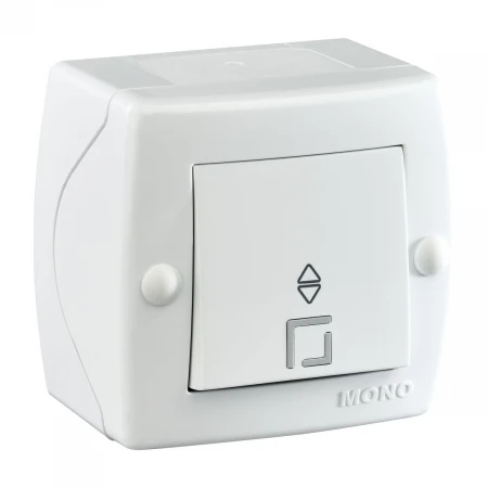 Выключатель Mono Electric Octans IP20 одноклавишный проходной белый 104-010101-109
