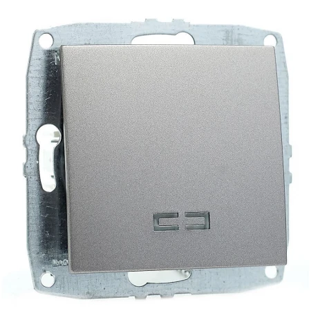 Выключатель Mono Electric Despina/ Larissa одноклавишный с подсветкой антрацит 500-002425-101