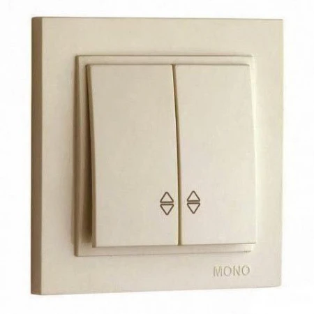 Выключатель Mono Electric Despina двухклавишный проходной крем 102-170023-111