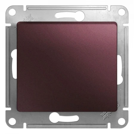 Выключатель одноклавишный Systeme Electric Glossa 10A 250V баклажановый GSL001111