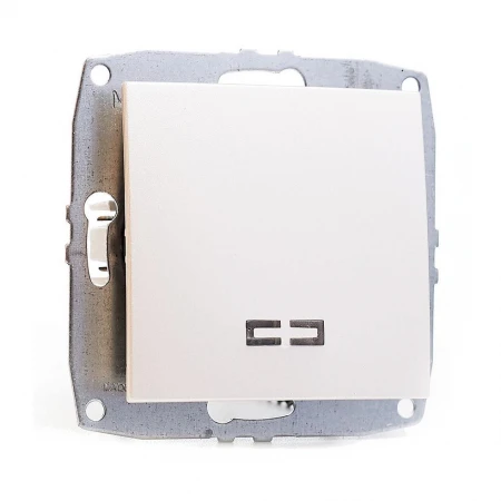 Выключатель Mono Electric Despina/ Larissa одноклавишный с подсветкой жемчуг 500-002525-101