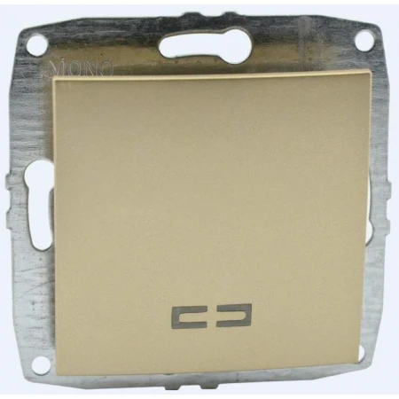 Выключатель Mono Electric Despina/ Larissa одноклавишный с подсветкой титан 500-002225-101