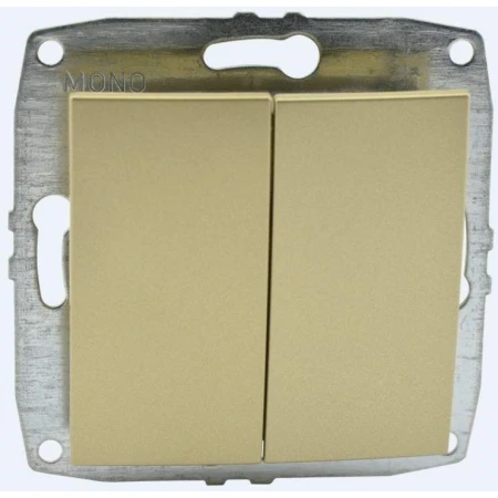 Выключатель Mono Electric Despina/ Larissa двухклавишный титан 500-002225-102