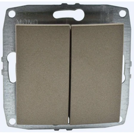 Выключатель Mono Electric Despina/ Larissa двухклавишный бронза 500-002325-102