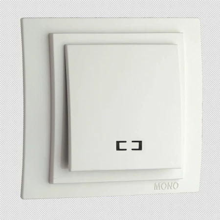 Выключатель Mono Electric Despina/ Larissa одноклавишный с подсветкой белый 500-001925-101