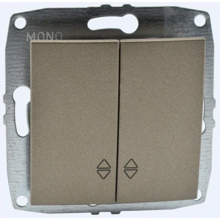 Выключатель Mono Electric Despina/ Larissa двухклавишный проходной бронза 500-002323-111