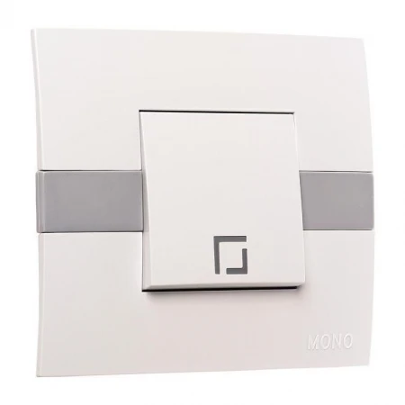 Выключатель Mono Electric Eсо одноклавишный с подсветкой белый 101-010101-101