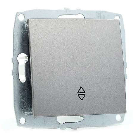 Выключатель Mono Electric Despina/ Larissa одноклавишный перекресный антрацит 500-002425-112