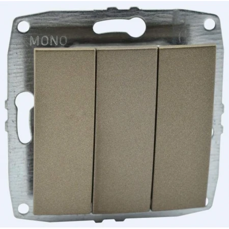 Выключатель Mono Electric Despina/ Larissa трехклавишный бронза 500-002322-114
