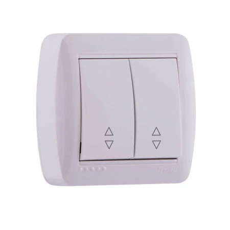 Выключатель проходной двойной Lezard Demet белый 711-0200-106