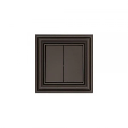 Выключатель двухклавишный Liregus Retro коричневый омбре 29-005