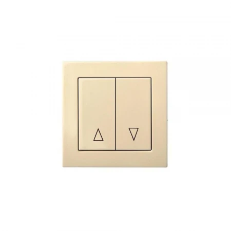 Выключатель жалюзи двухклавишный Liregus Epsilon бежевый 28-062