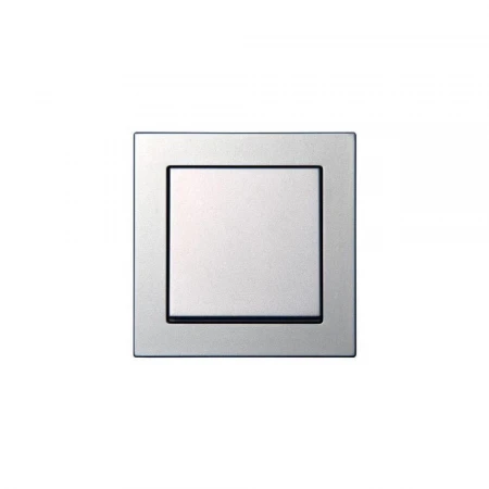 Выключатель одноклавишный Liregus Epsilon серебро 28-1721