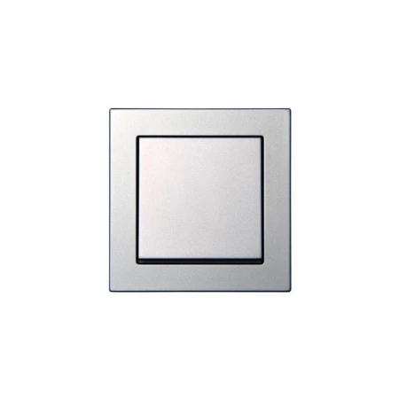 Выключатель одноклавишный Liregus Epsilon серебро 28-1859