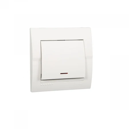 Выключатель с подсветкой Lezard Deriy белый 702-0202-111
