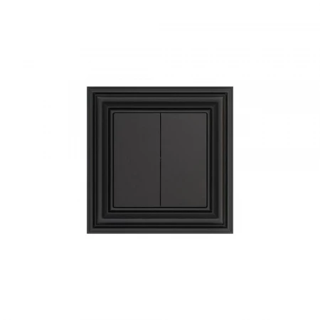 Выключатель двухклавишный Liregus Retro черный матовый 29-206