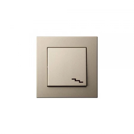 Переключатель одноклавишный Liregus Epsilon шампань 28-303