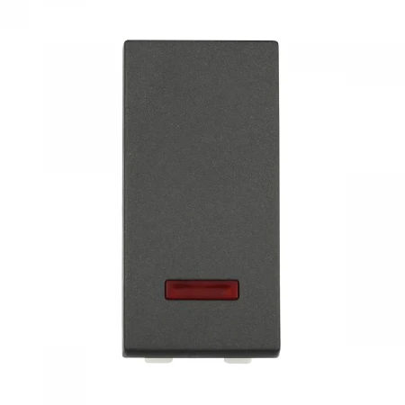 Выключатель LK Studio с индикатором 45х22,5мм (схема 1L) 16 A, 250 B (черный бархат) LK45 850308-1