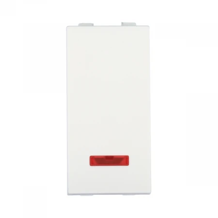 Выключатель LK Studio с индикатором 45х22,5мм (схема 1L) 16 A, 250 B (белый) LK45 850304-1