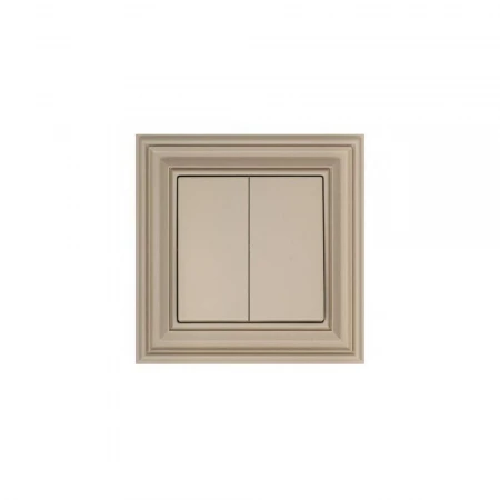 Выключатель жалюзи двухклавишный Liregus Retro кремовый омбре 29-113