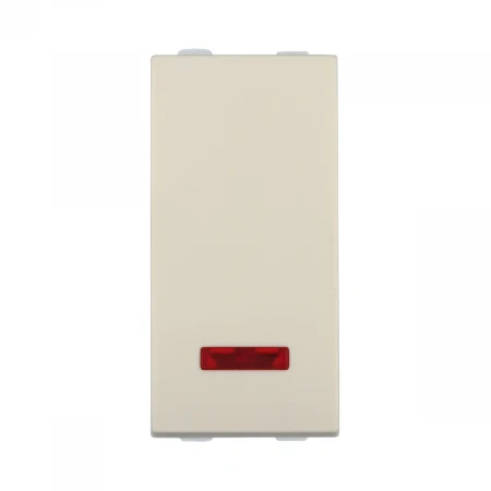 Переключатель LK Studio с двух мест, с индикатором 45х22,5мм (схема 6L) 16 A, 250 B (бежевый) LK45 850401-1