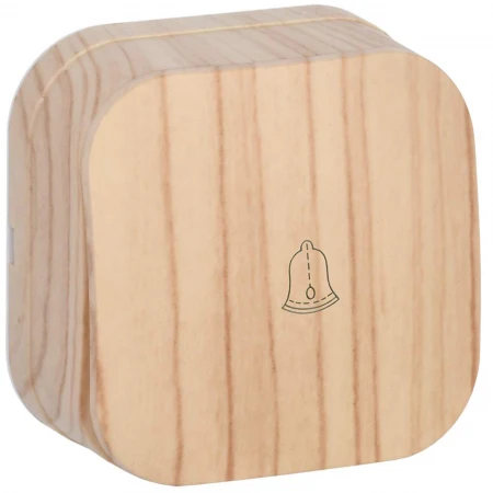 GLORY Выключатель 1-клавишный для открытой установки самовозвратный 10А ВСс20-1-0-ХС сосна IEK EVH14-K34-10