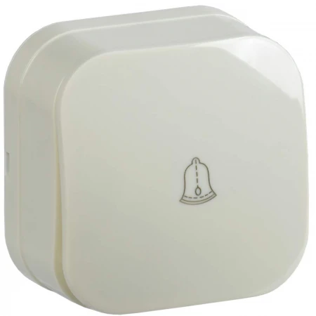 GLORY Выключатель 1-клавишный для открытой установки самовозвратный 10А ВСс20-1-0-ХК кремовый IEK EVH14-K33-10