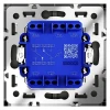 Проходной переключатель встраиваемый Voltum S70 двухклавишный 10А, (титан) VLS020306