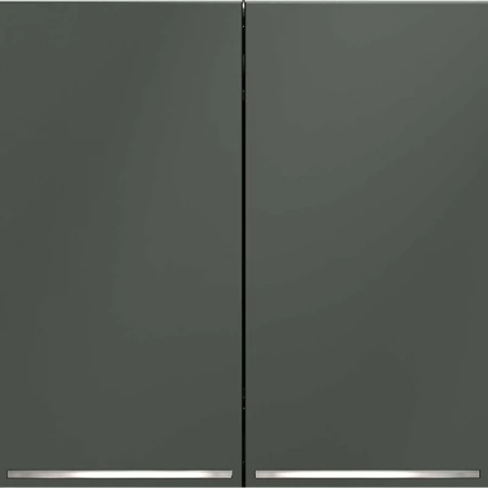 Проходной переключатель встраиваемый Voltum S70 двухклавишный с подсветкой 10А, (титан) VLS020406