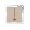 Выключатель двухклавишный LK Studio LK80 c подсветкой шампань 841206-1 Выключатель двухклавишный LK Studio LK80 c подсветкой шампань 841206-1