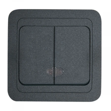 Выключатель 2 клав. с подсветкой Makel Mimoza 23223