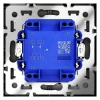 Выключатель встраиваемый Voltum S70 двухклавишный с подсветкой 10А, (титан) VLS020206