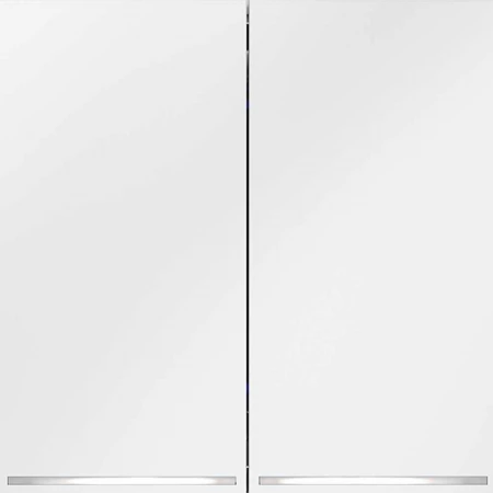 Выключатель встраиваемый Voltum S70 двухклавишный с подсветкой 10А, (белый матовый) VLS020202