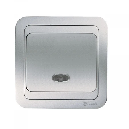 Выключатель 1 клав. с подсветкой Makel Mimoza 26621