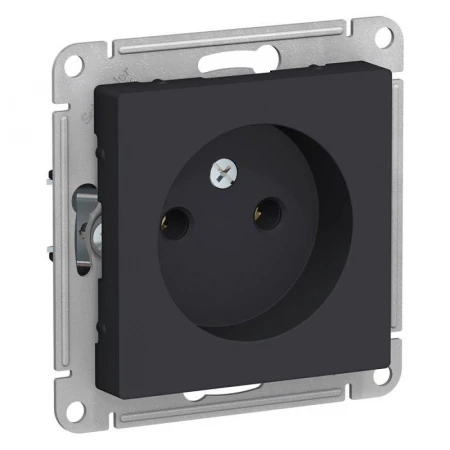 Розетка 2К Systeme Electric AtlasDesign 16A 250V карбон ATN001041
