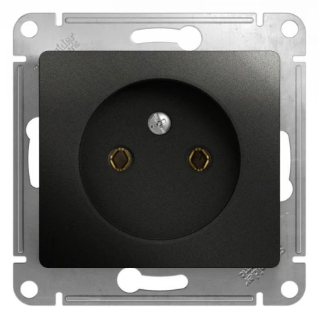 Розетка 2К Systeme Electric Glossa 16A 250V антрацит GSL000741