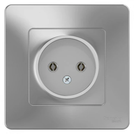 Розетка 2К Systeme Electric Blanca 16A 250V алюминий BLNRS000013