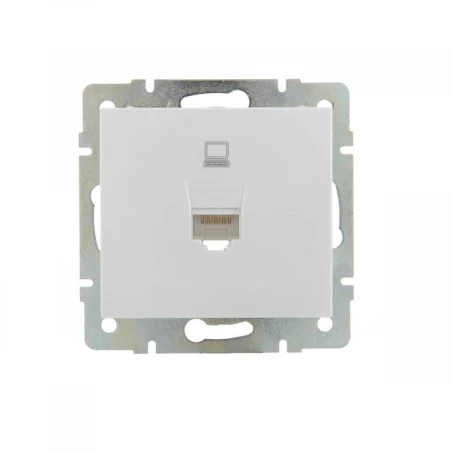 Розетка компьютерная Lezard Rain белая 703-0288-139