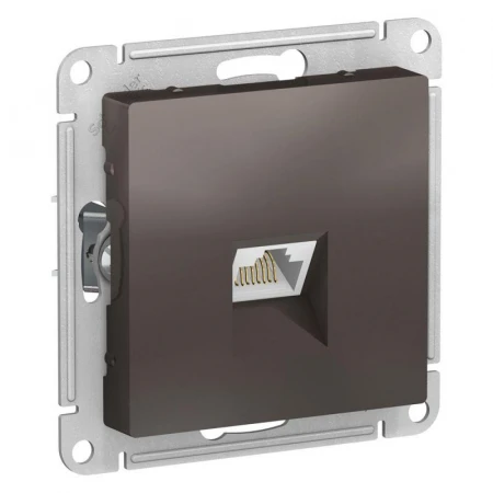 Розетка компьютерная RJ45 Systeme Electric AtlasDesign 5e кат UTP мокко ATN000683