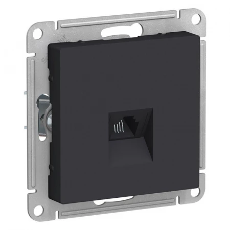 Розетка телефонная RJ11 Systeme Electric AtlasDesign карбон ATN001081