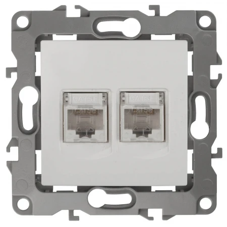Розетка информационная 2XRJ45 ЭРА 12 12-3108-01 Б0014729