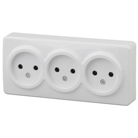 Розетка ЭРА Эксперт 3х2P 16A 250V 11-2207-01 Б0020697