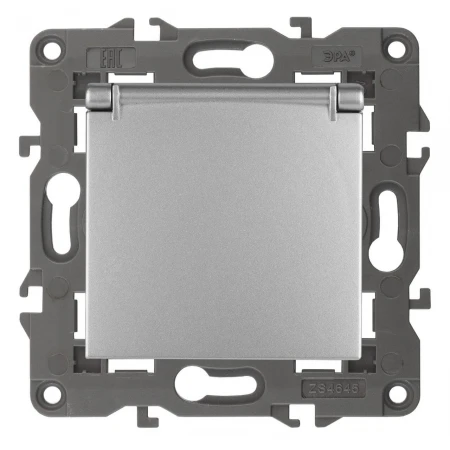 Розетка ЭРА Elegance 2P E Schuko со шторками с крышкой 16A 250V 14-2103-03 Б0034280