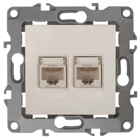 Розетка информационная 2XRJ45 ЭРА 12 12-3108-02 Б0014730