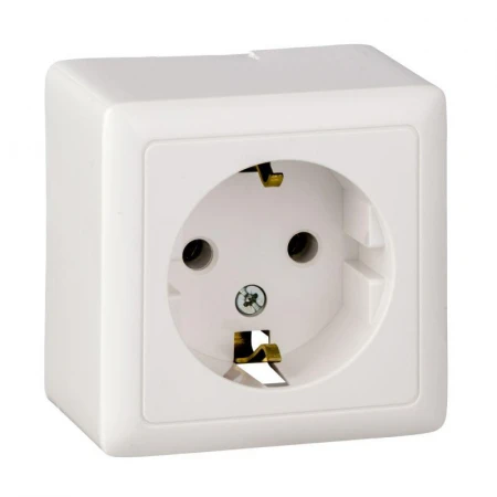 Розетка 2К+З Systeme Electric Хит 16A 250V белая RA16-133-B